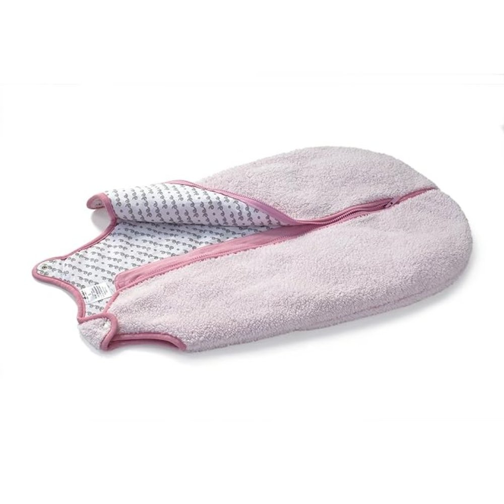 baby deedee Sleep Nest Teddy Baby Sleeping Bag, Pink, Small (0-6 Months)